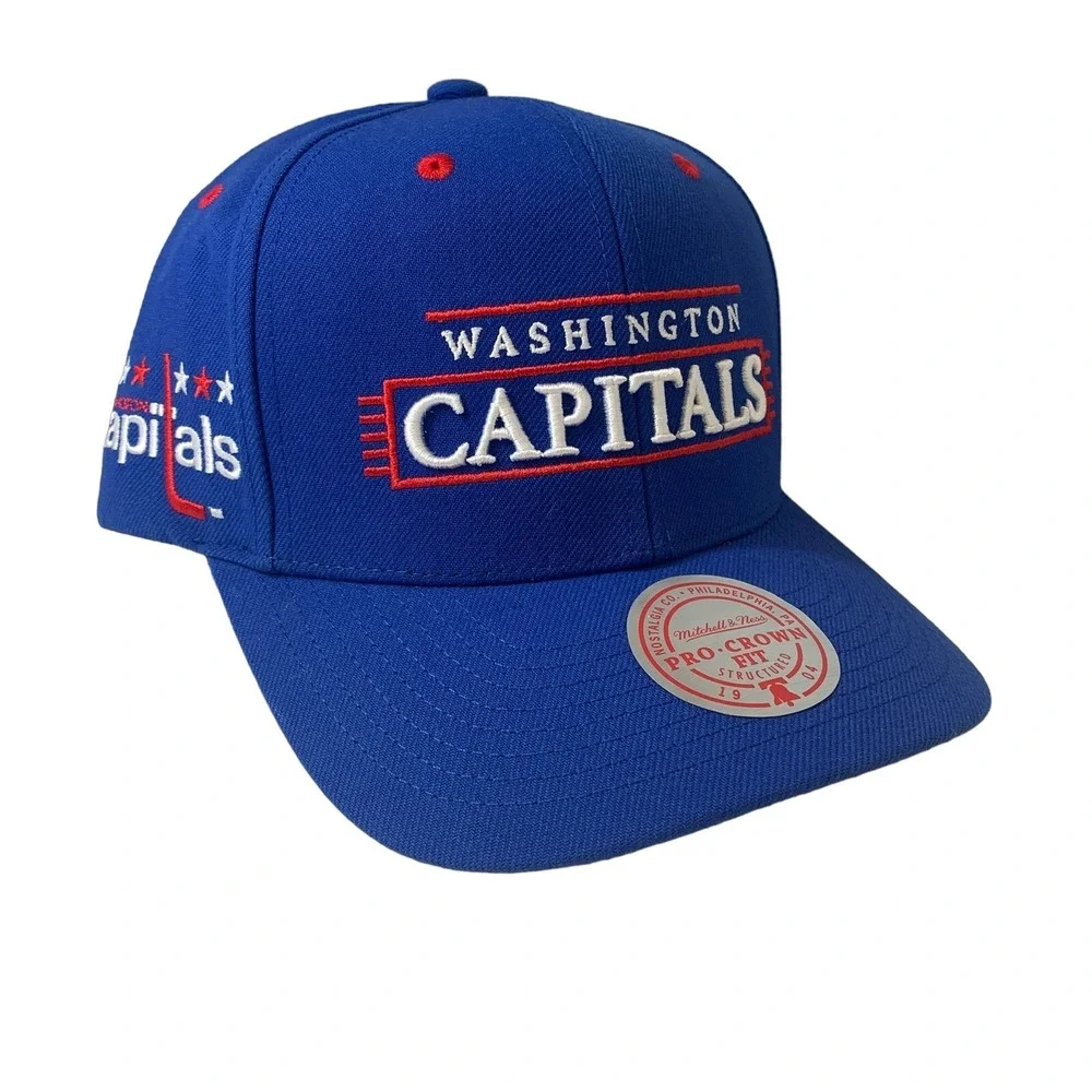 Mitchell & Ness Washington Capitals NHL Adjustable Blue Snapback Cap Hat OSFM